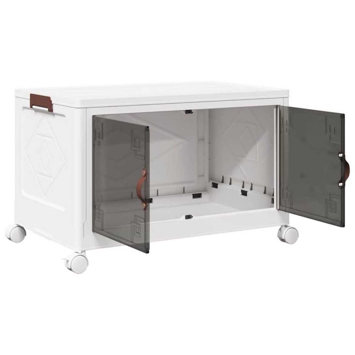 VIDAXL Boîte de rangement empilable avec roues 75 L 64x40x41 cm