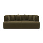 Voir la diapositive 1 : LISA DESIGN Onyx - canapé droit 4 places avec double méridienne - assise profonde - en velours côtelé