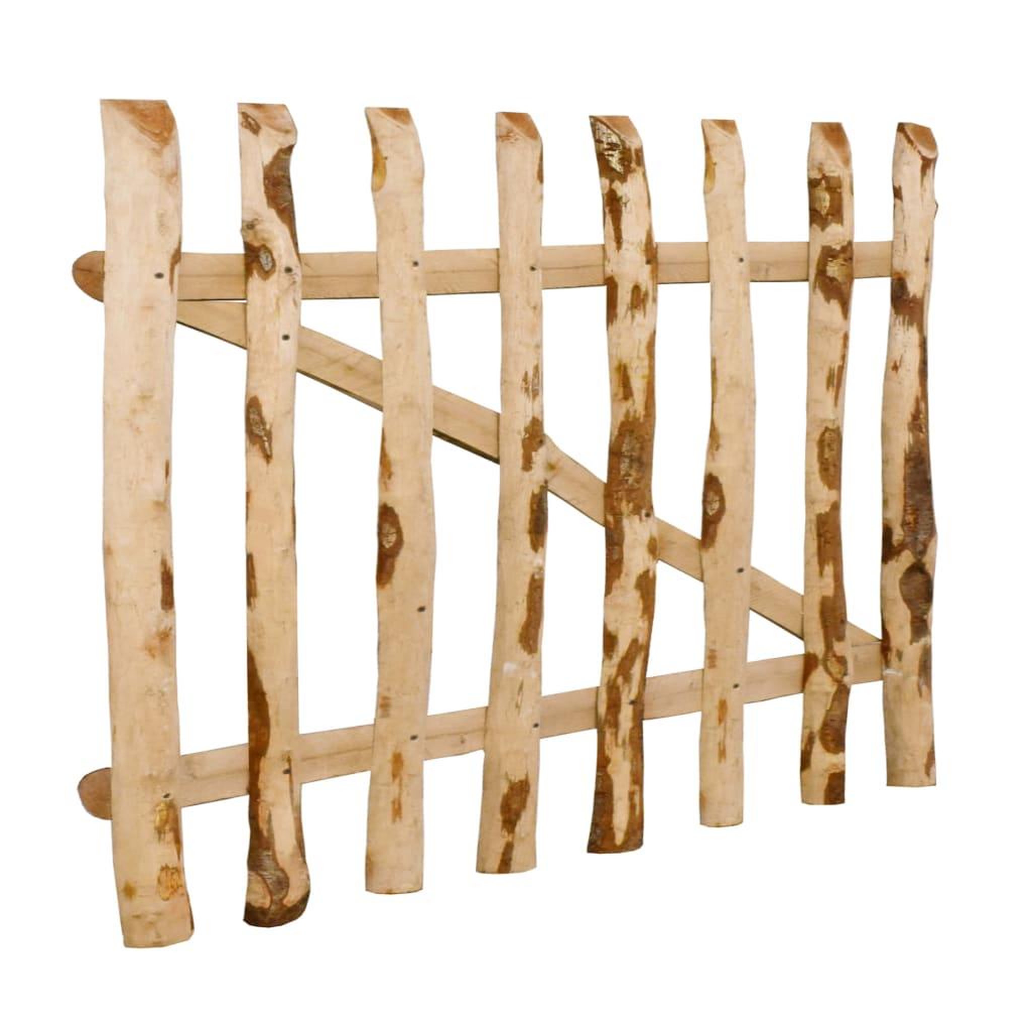 Voir la diapositive 3 : VIDAXL Portillon simple de cloture Bois de noisetier 100x60 cm