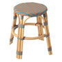 Voir la diapositive 1 : Paris Prix Tabouret en Rotin  Geo  46cm Orange & Turquoise