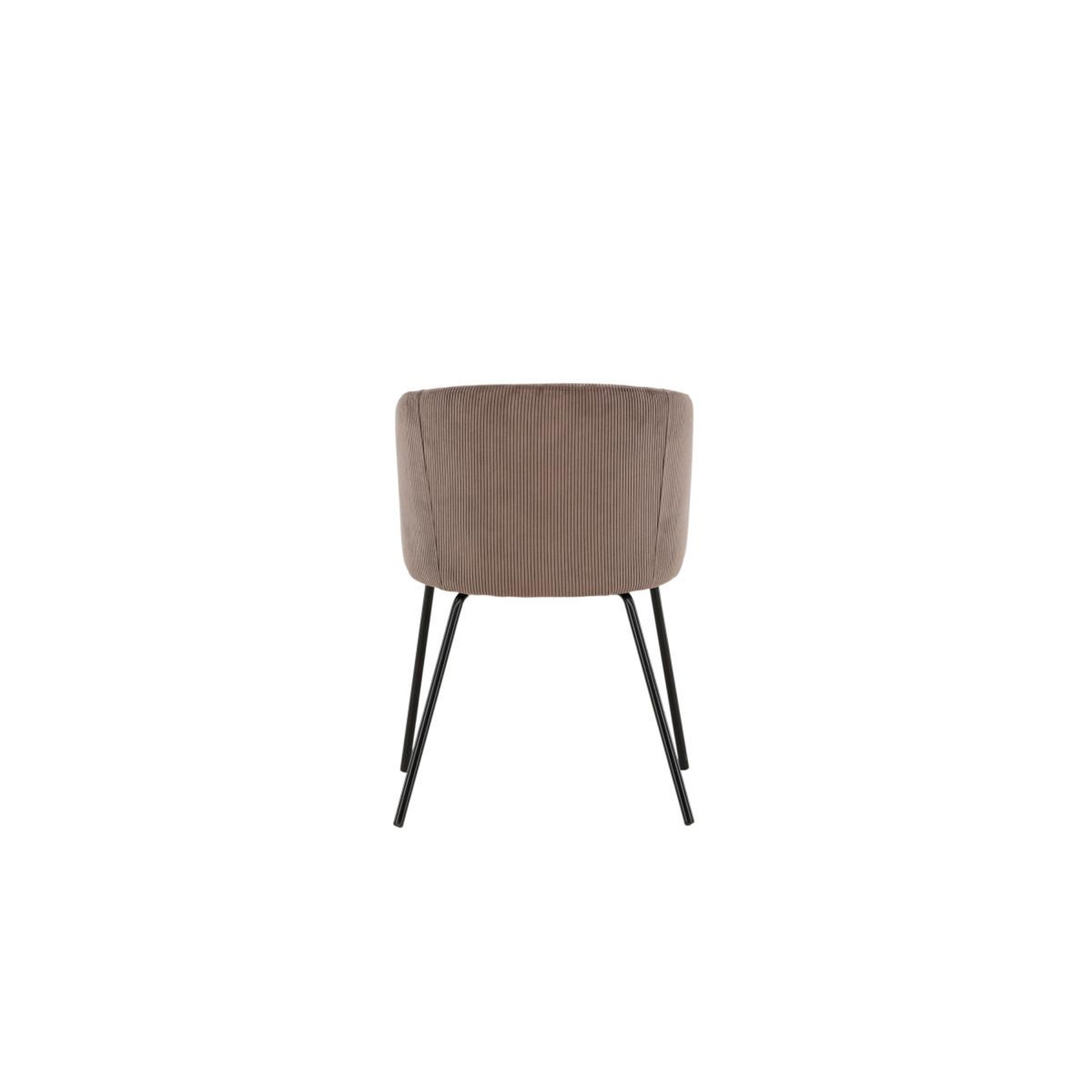 Voir la diapositive 5 : Paris Prix Chaise en velours côtelé  berit  78cm marron