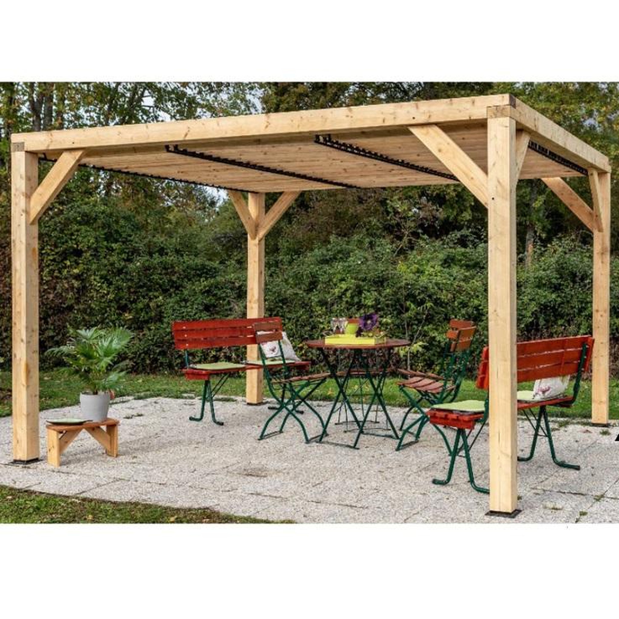 Hisense Pergola 10.57m² bois naturel - vt3431t