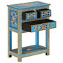 Voir la diapositive 2 : VIDAXL Buffet turquoise 55x30x76 cm bois massif de manguier
