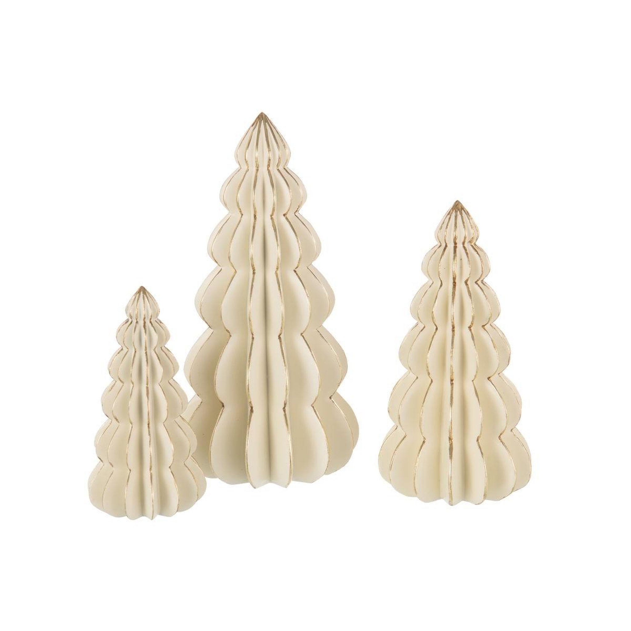Voir la diapositive 2 : J-LINE Arbre déco en résine  origami  28cm blanc