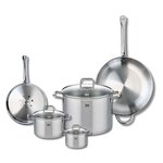 ELO Ensemble de 2 Poêles de cuisson 24 et 32 cm et 3 faitouts 12, 16 et 26 cm Elo Profi Citrin