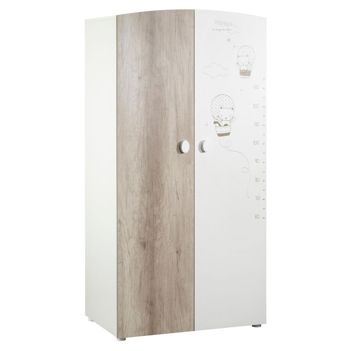 BABY PRICE Armoire bébé 2 portes BALLOON, 1 penderie, 3 tablettes