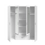 Voir la diapositive 5 : Armoire 4 portes 2 tiroirs 1 miroir L160cm DAISY