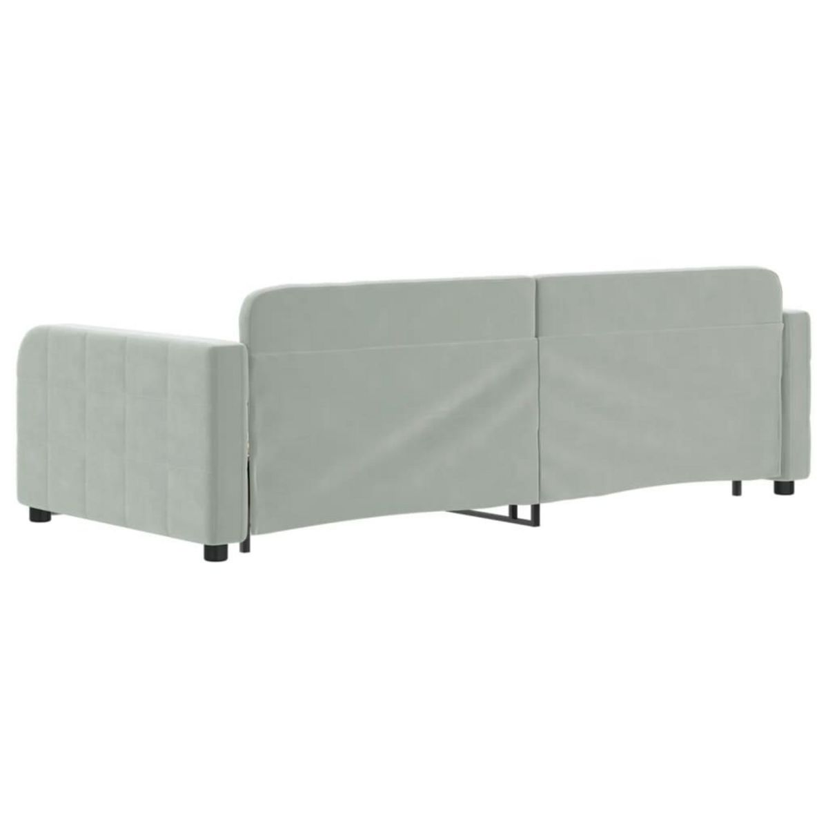 VIDAXL Lit de jour avec gigogne sans matelas gris clair 90x200 cm