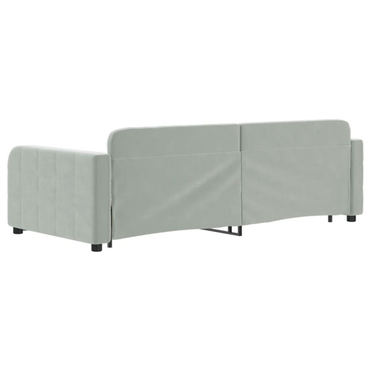 VIDAXL Lit de jour avec gigogne sans matelas gris clair 90x200 cm