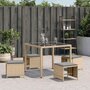 Voir la diapositive 3 : VIDAXL Tabourets de jardin coussins lot de 4 melange beige 41x41x36 cm