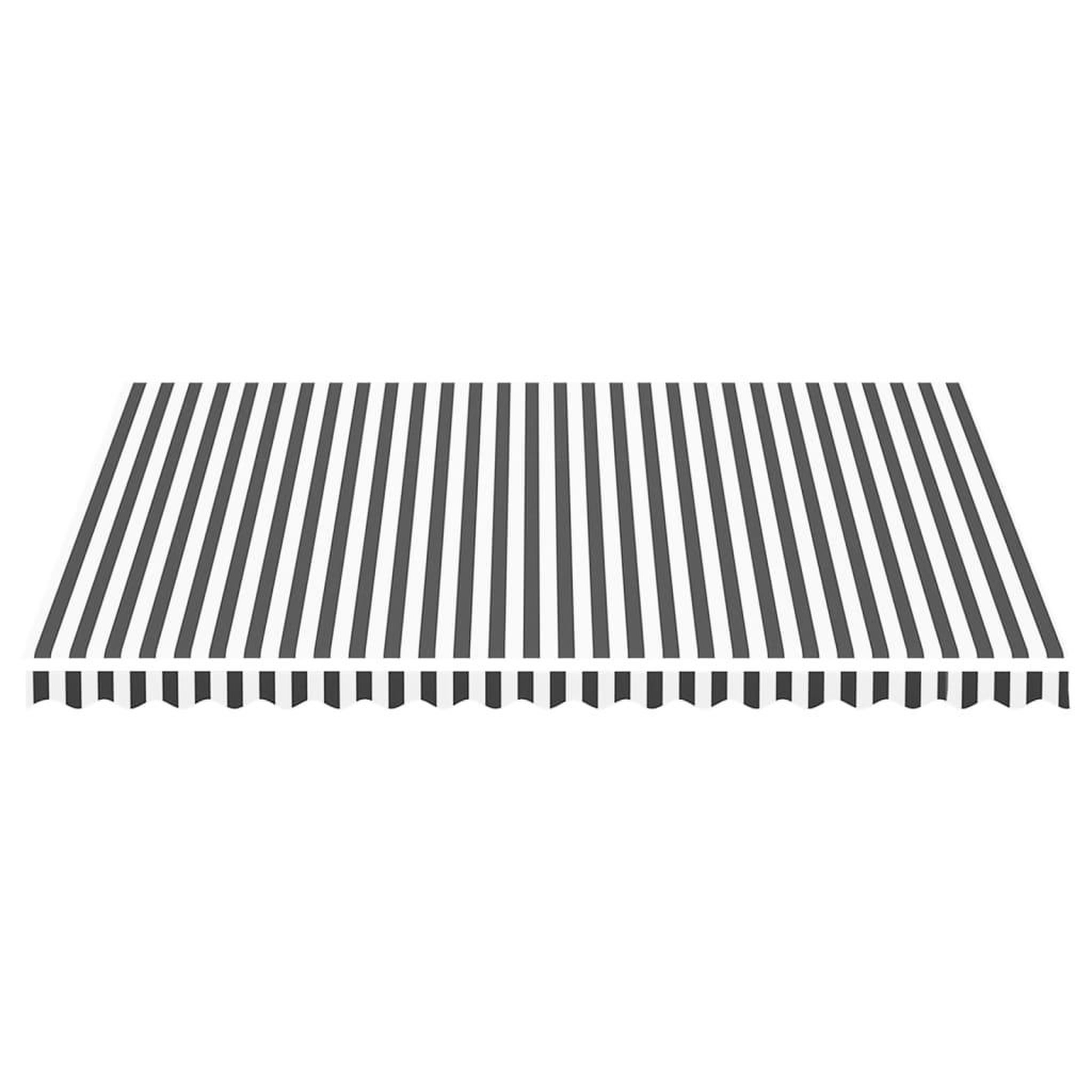 Voir la diapositive 3 : VIDAXL Tissu de remplacement pour auvent Anthracite et blanc 4,5x3,5 m