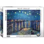Eurographics Puzzle 1000 pièces : Nuit étoilée sur le Rhône, van Gogh