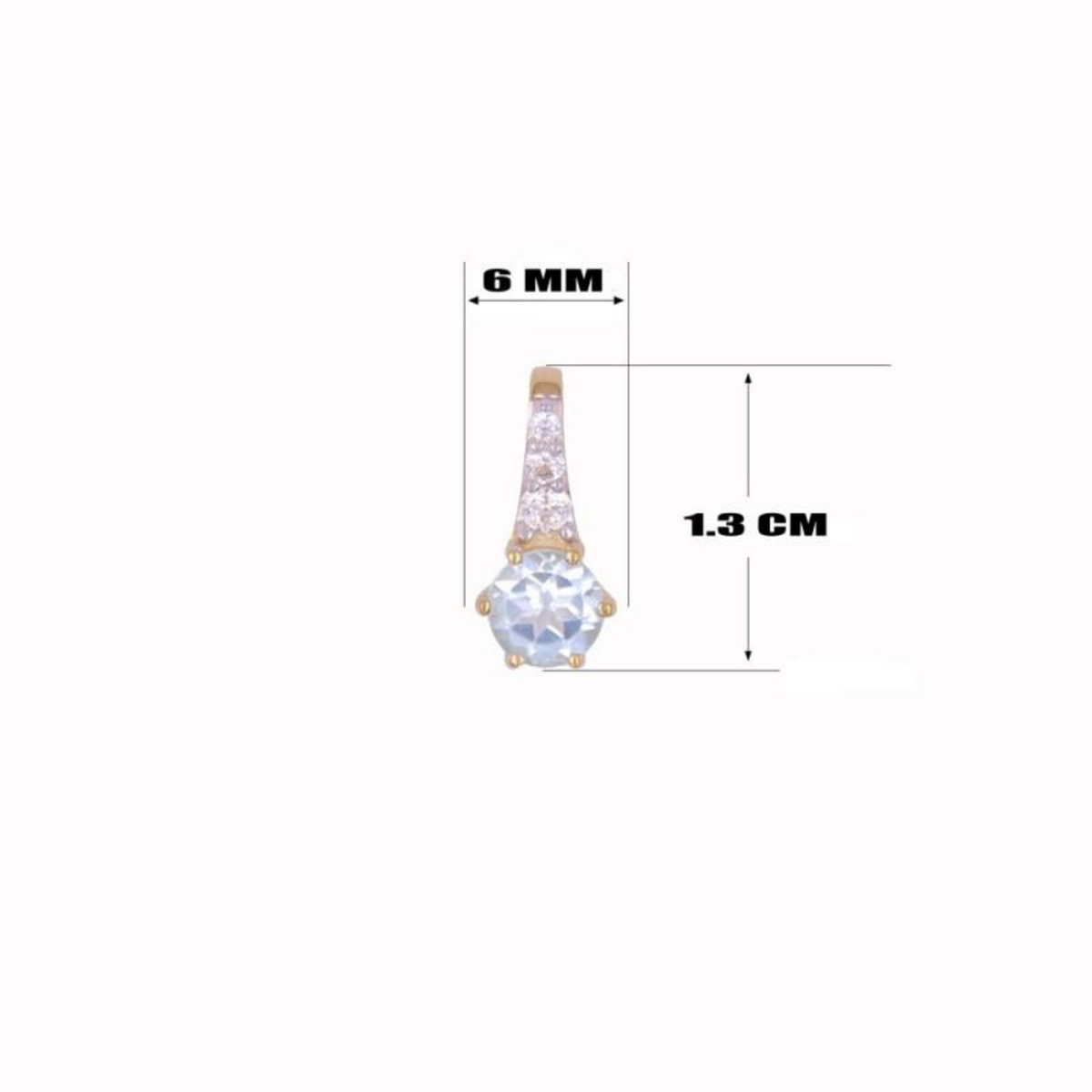 L'ATELIER D'AZUR Collier - Pendentif Or Jaune Topaze Bleue et Zirconiums - Femme