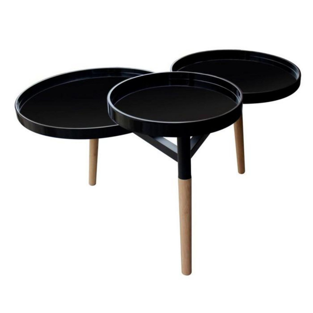 Paris Prix Table d'Appoint Déco  Butler  86cm Noir