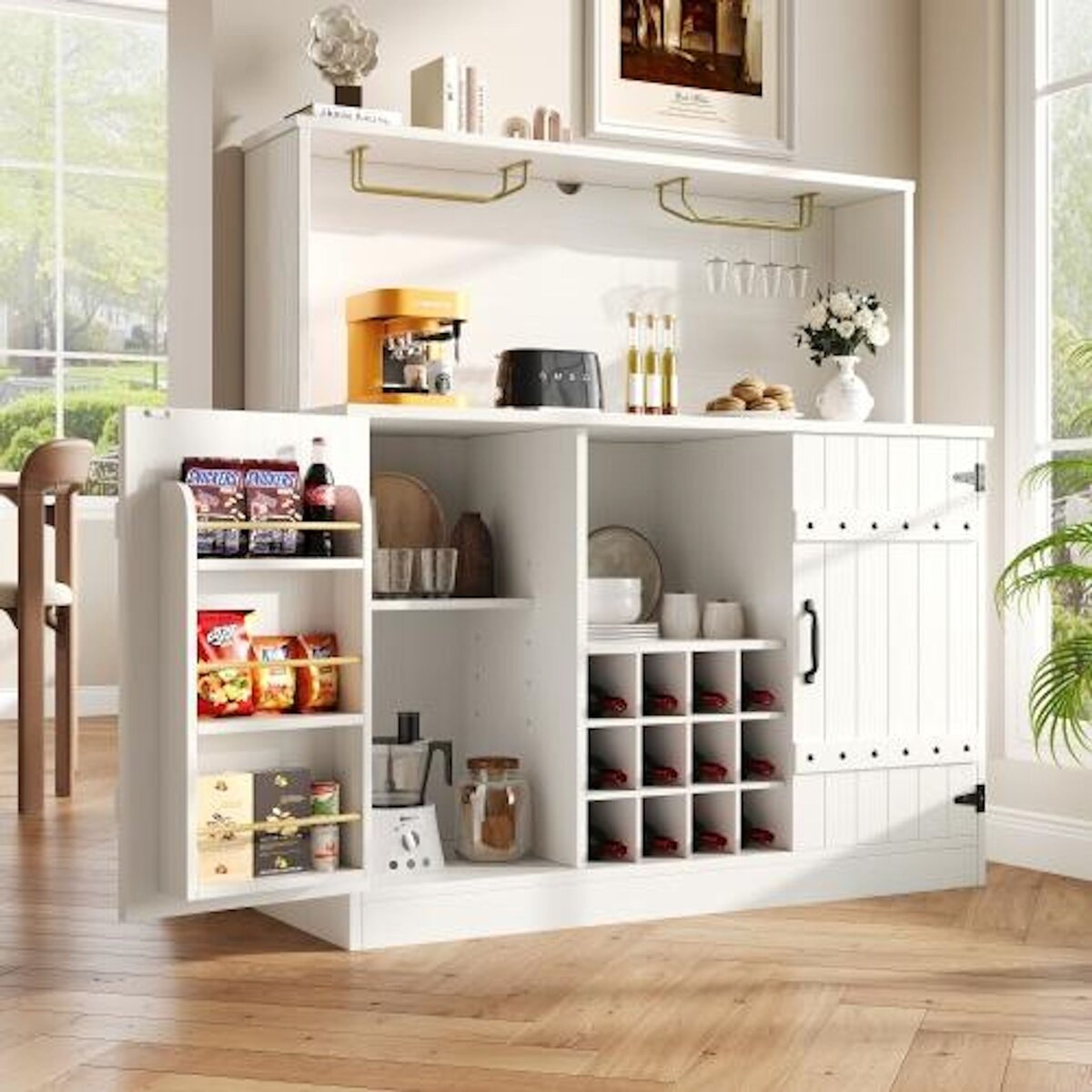 MERAX Buffet de cuisine 2 portes 0 tiroir - 120 cm blanc mdf