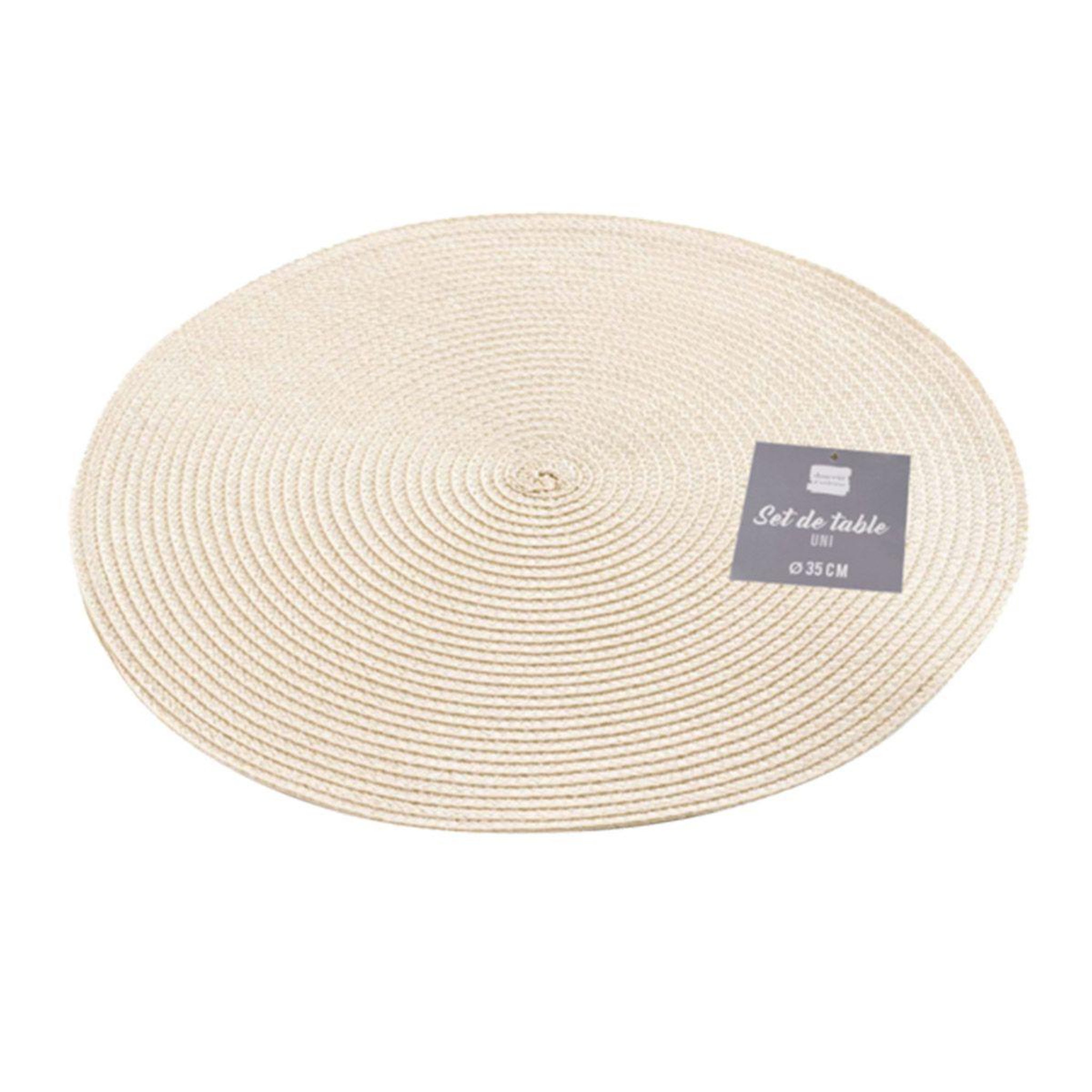 Voir la diapositive 2 : Douceur d'Intérieur Set de Table Uni  Zebulon  35cm Naturel