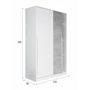 Voir la diapositive 4 : MARKET24 Armoire TOP - Décor blanc artik et blanc vehlo - 2 Portes coulissantes - L200 x H120 x P50 cm