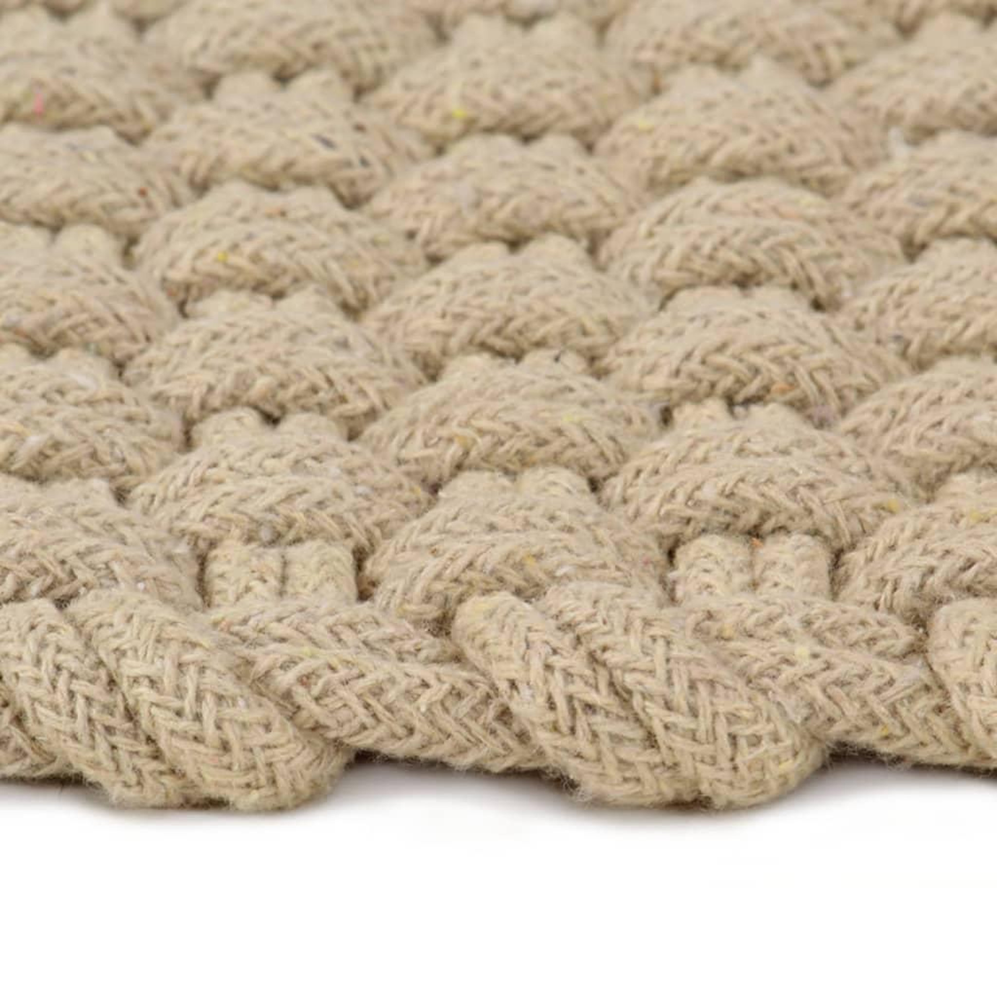 Voir la diapositive 3 : VIDAXL Tapis rectangulaire Naturel 80x160 cm Coton
