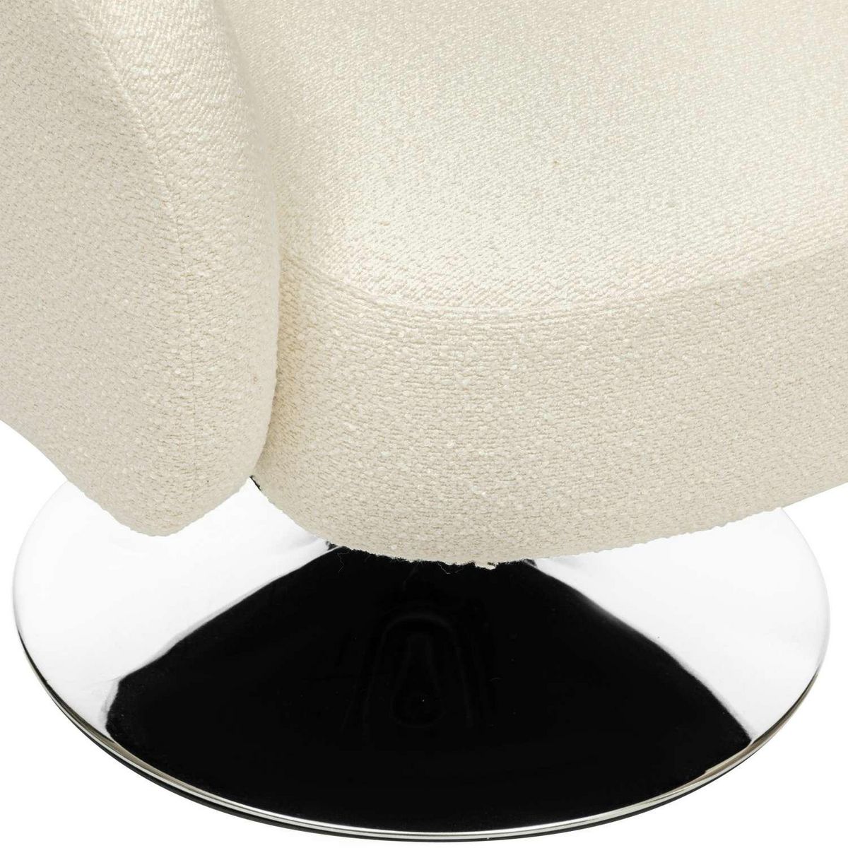 ATMOSPHERA Fauteuil pivotant en bouclette EDITH - Blanc