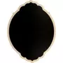 Artemio Tableau noir baroque avec bordure bois 35 x 27 x 0,5 cm