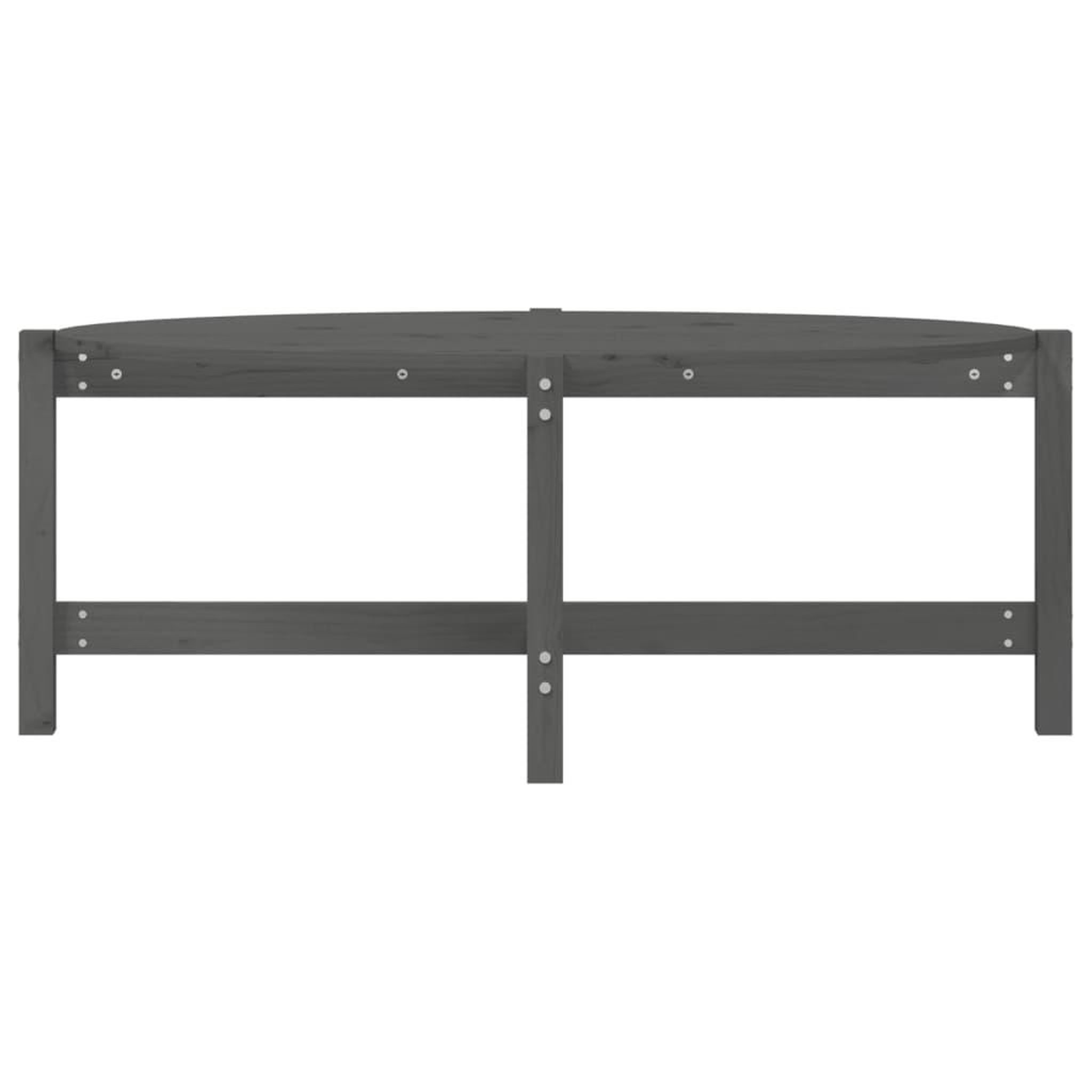 Voir la diapositive 5 : VIDAXL Table basse Gris 118x63x45 cm Bois massif de pin