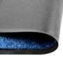 VIDAXL Paillasson lavable Bleu 90x120 cm
