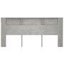 Voir la diapositive 4 : VIDAXL Armoire de tete de lit Gris beton 220x18,5x104,5 cm