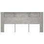 Voir la diapositive 4 : VIDAXL Armoire de tete de lit Gris beton 220x18,5x104,5 cm