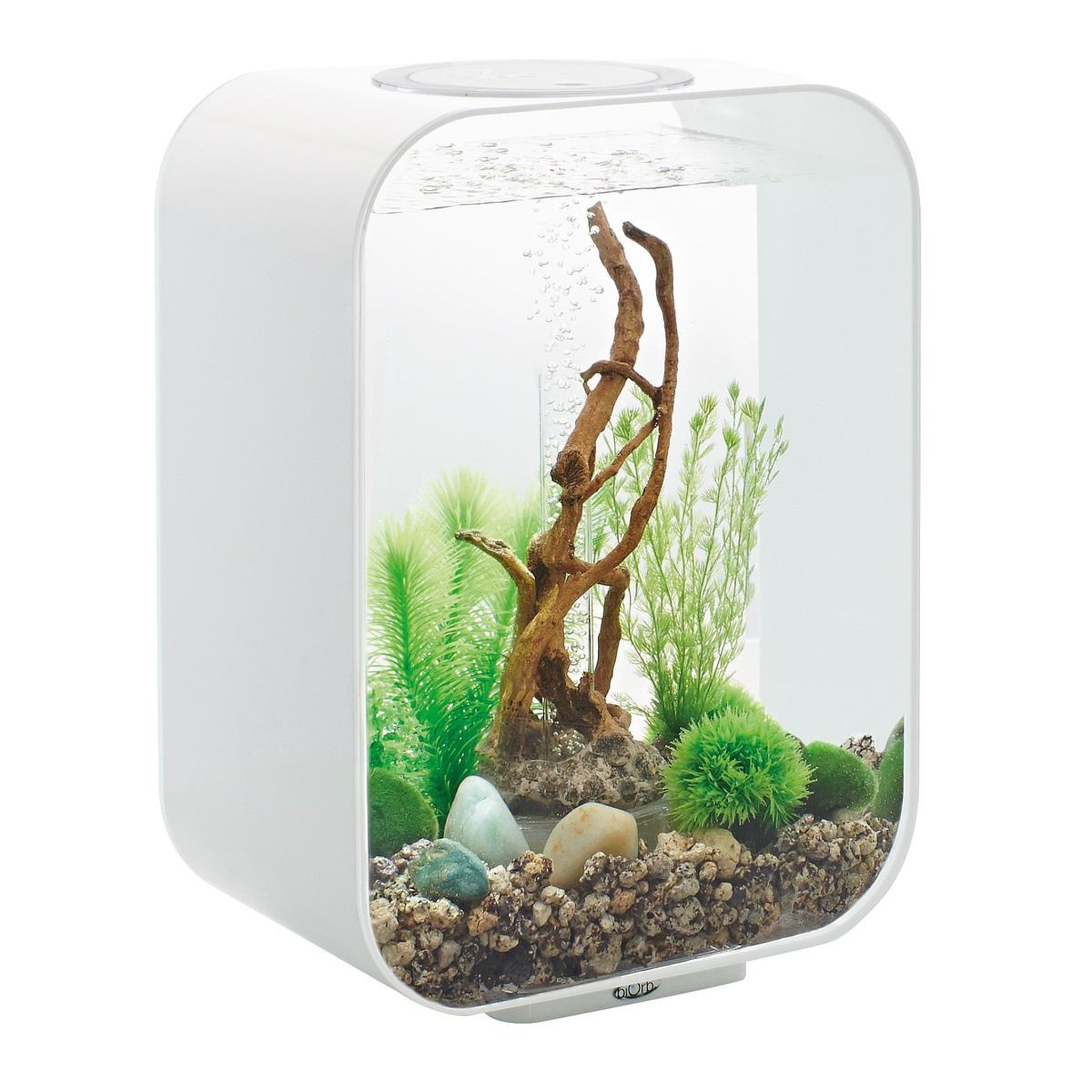 Oase Aquarium décoratif 15l avec cadre blanc - life 15 mcr white