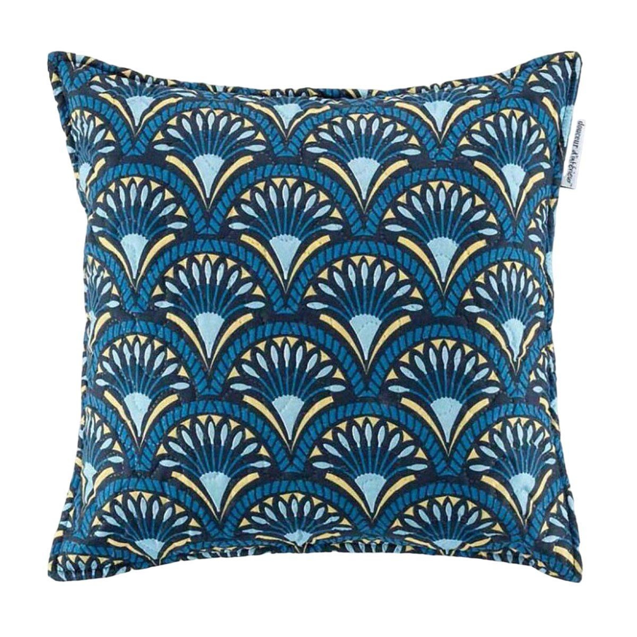 Douceur d'Intérieur Housse de coussin à motifs  come  60x60cm bleu