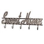 Paris Prix Patère Murale 5 Crochets  Sweet Home  60cm Argent