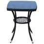 Voir la diapositive 6 : OUTSUNNY Ensemble salon de jardin 2 places : 2 fauteuils et table basse plateau verre trempé résine tressée 4 fils imitation rotin avec coussins noir