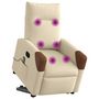 Voir la diapositive 3 : VIDAXL Fauteuil inclinable de massage Creme Tissu