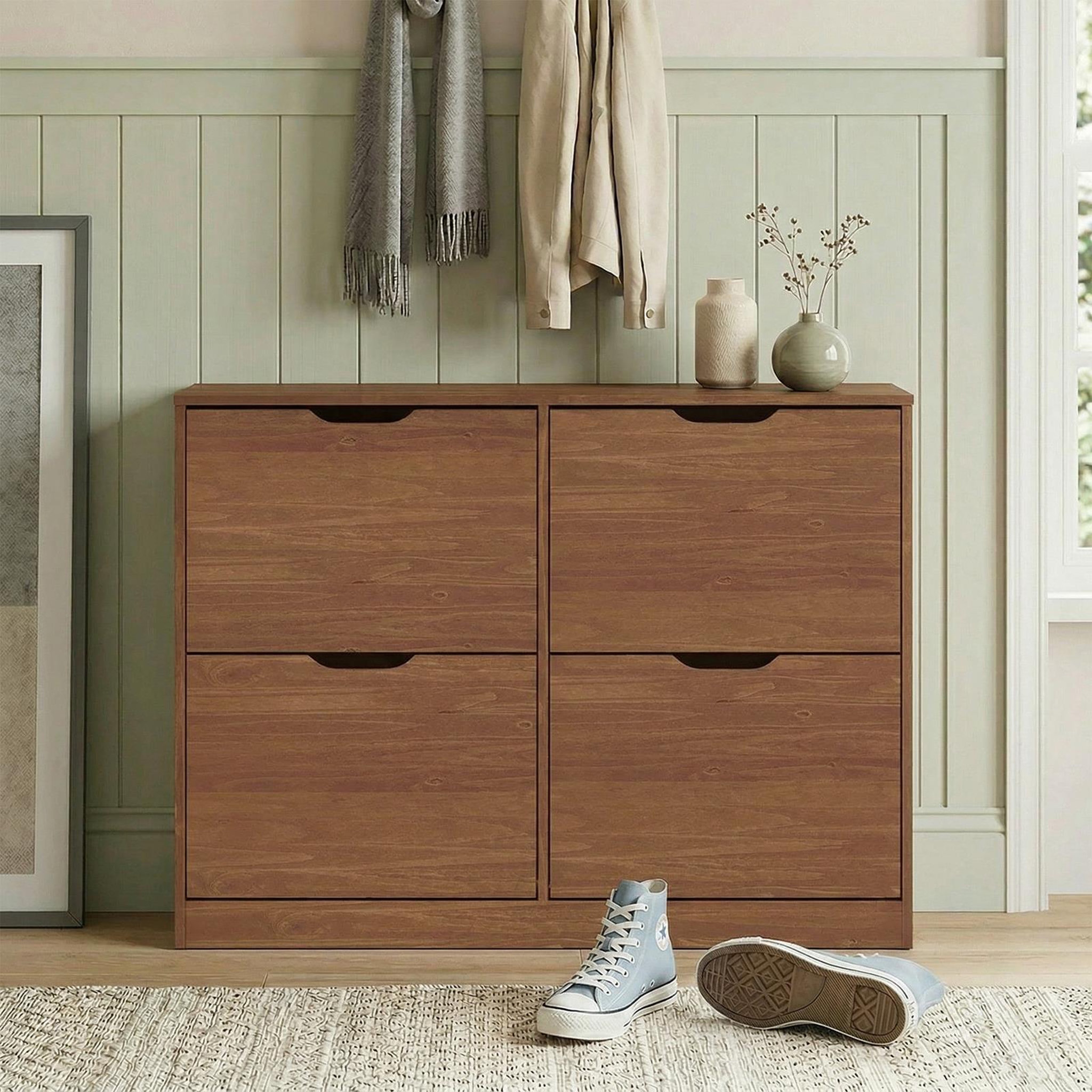 Voir la diapositive 2 : IDIMEX Meuble à chaussures en pin BASIL