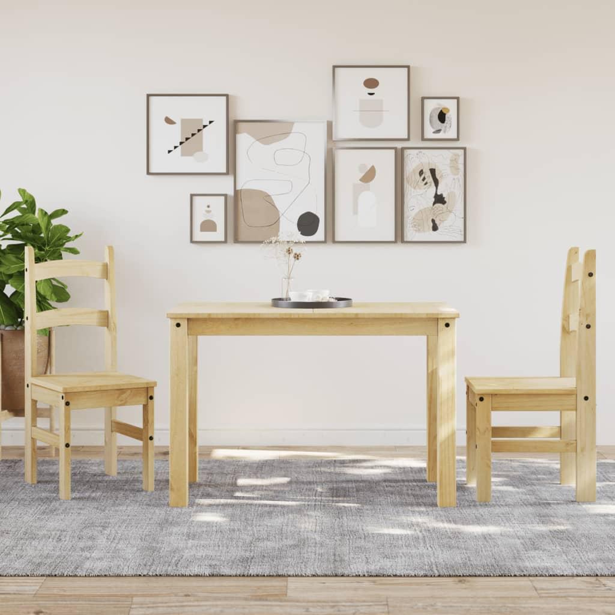 Voir la diapositive 3 : VIDAXL Chaises a manger lot de 2 40x46x99 cm bois massif de pin