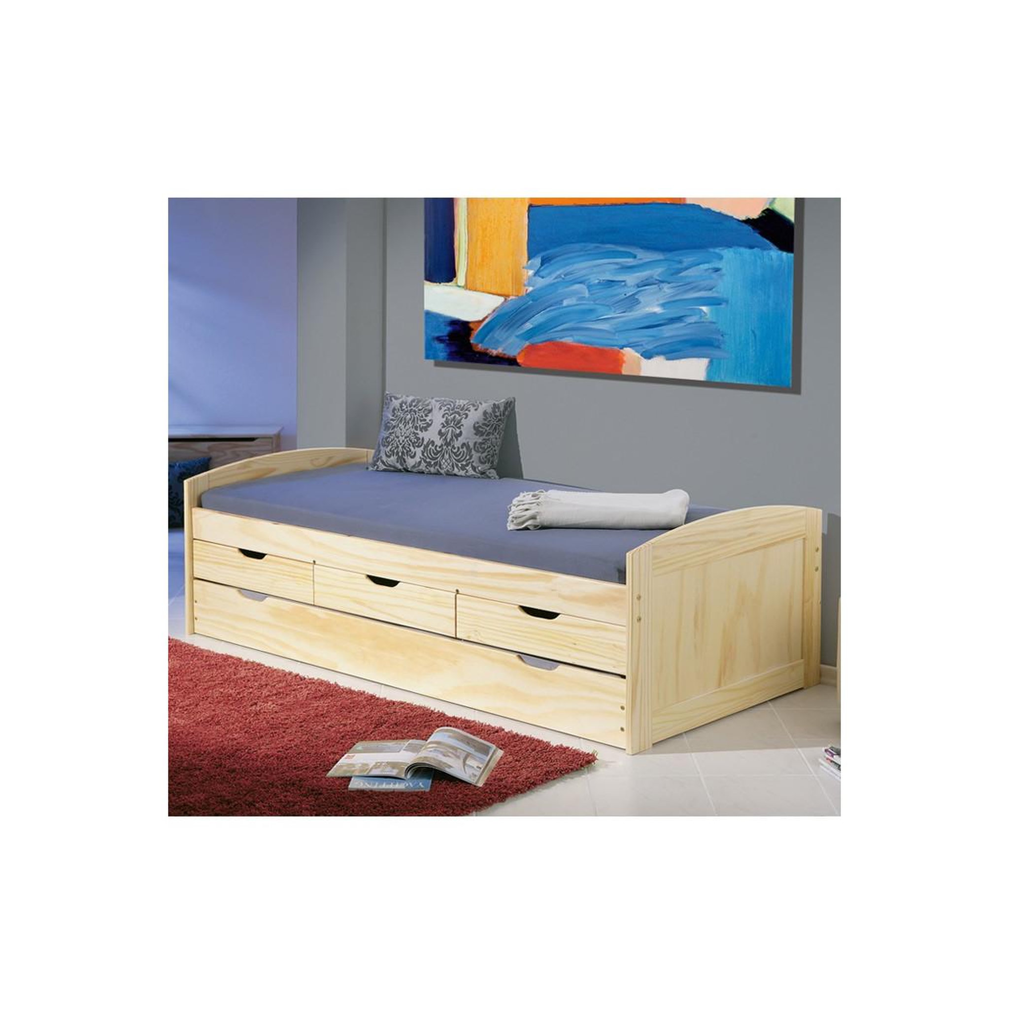 Voir la diapositive 2 : INTERLINK Lit gigogne MARINELLA 90x200