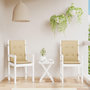 Voir la diapositive 4 : VIDAXL Coussins de chaise a dossier bas lot de 2 beige melange tissu