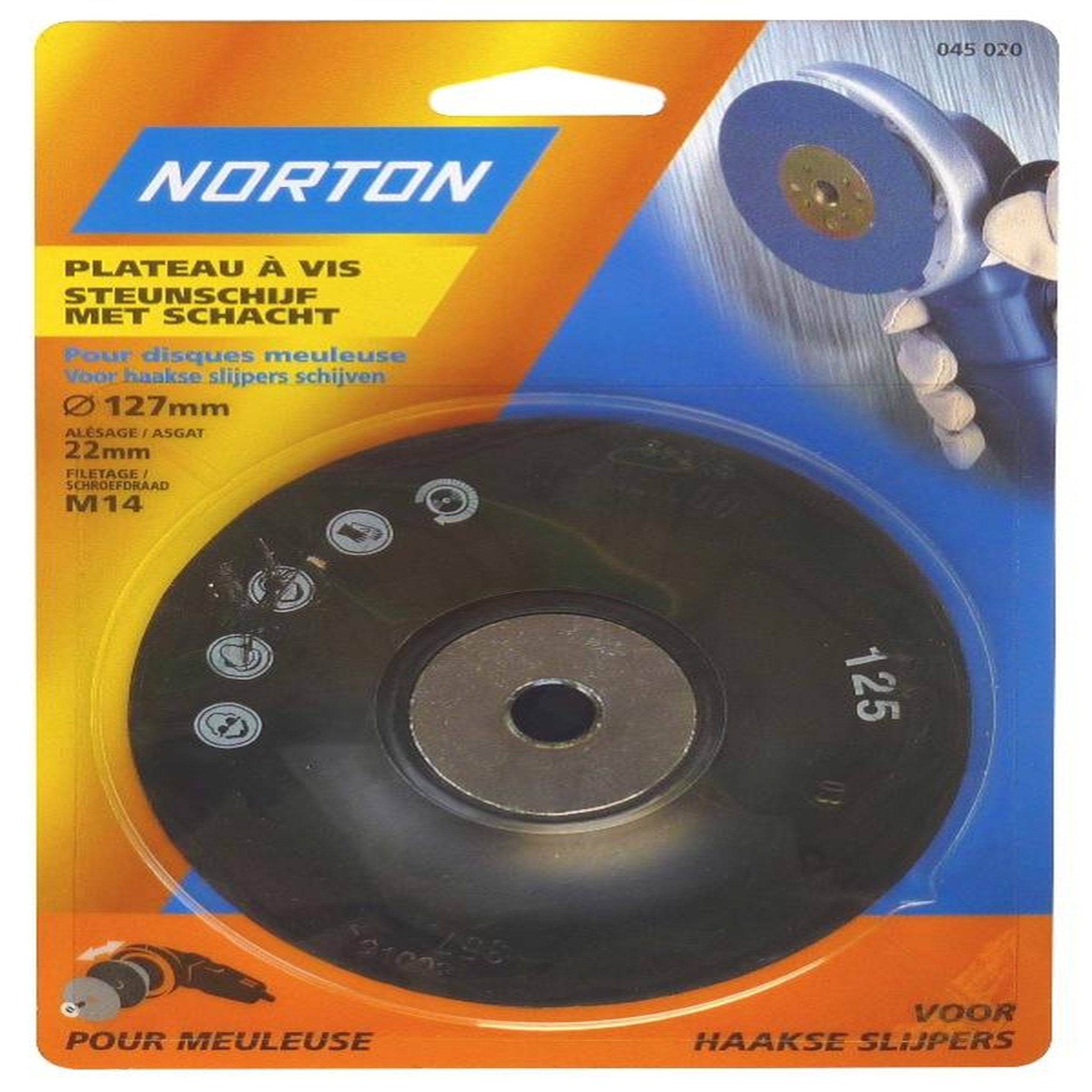 Norton Plateau de ponçage Ø 125 mm pour meuleuse