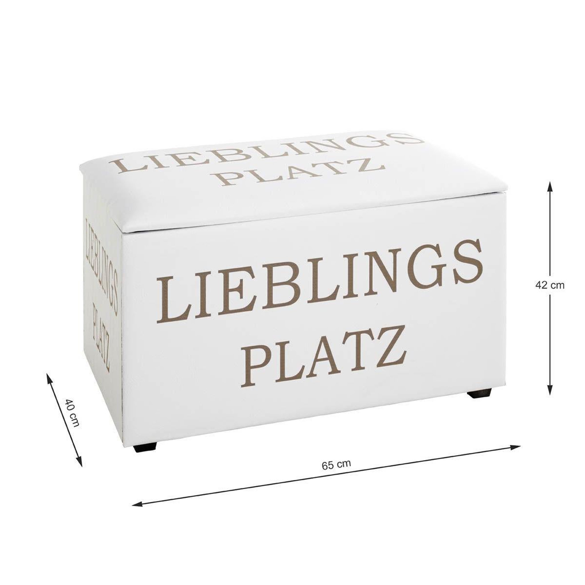 Voir la diapositive 5 : Paris Prix Coffre de rangement  lieblings platz  65cm blanc