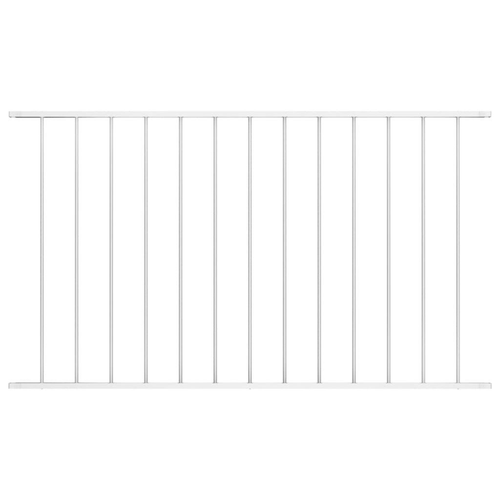 VIDAXL Panneau de cloture Acier enduit de poudre 1,7x1,25 m Blanc