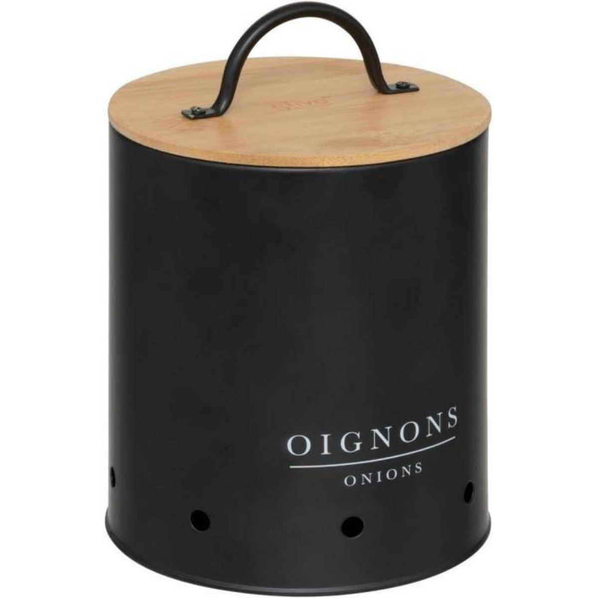 FIVE Lot de 3 Boites en Métal  Black Bambou  28cm Noir