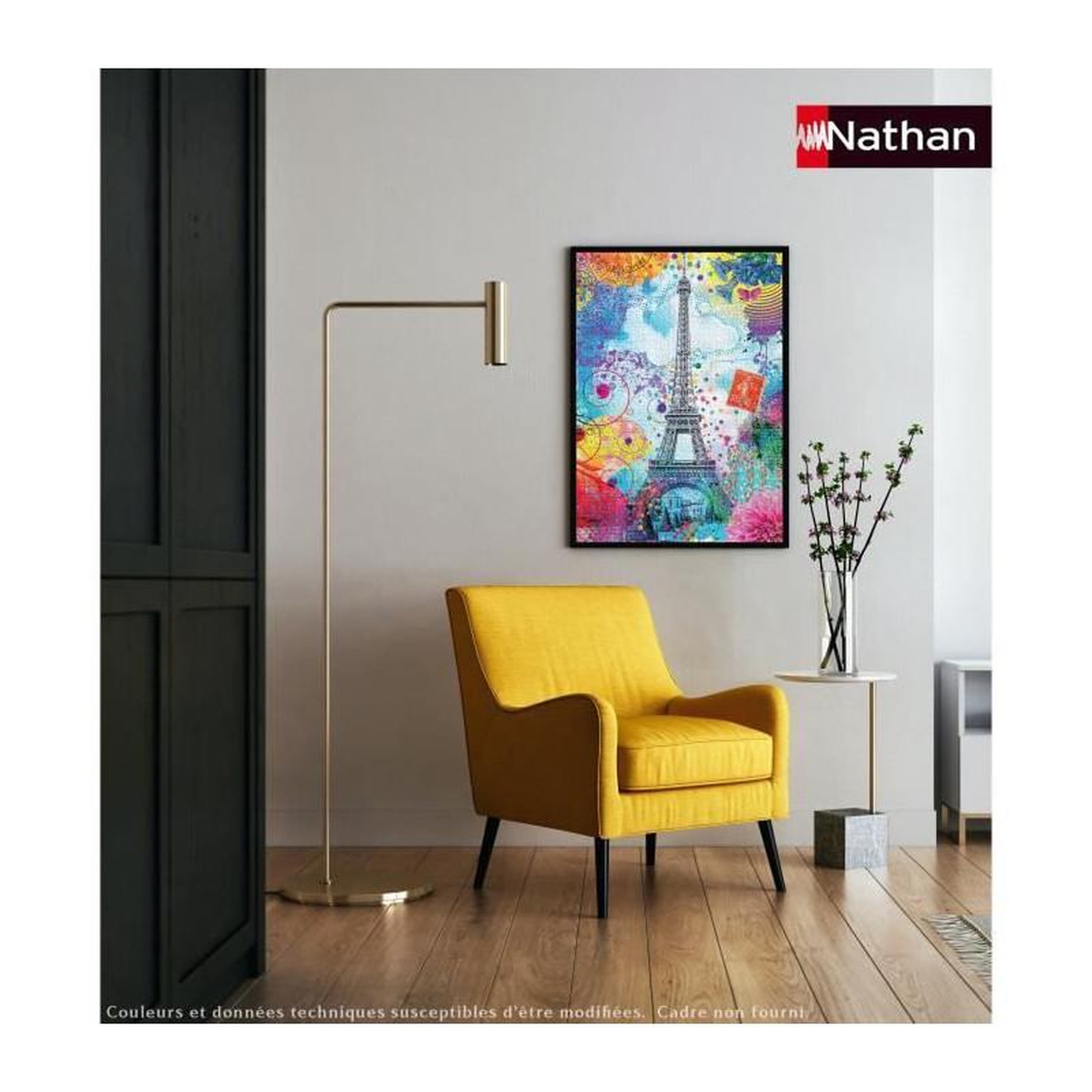 Voir la diapositive 3 : Nathan Puzzle 1500 pièces Tour Eiffel multicolore – Puzzle adolescents et adultes dès 14 ans – Haute qualité – Nathan – 1200