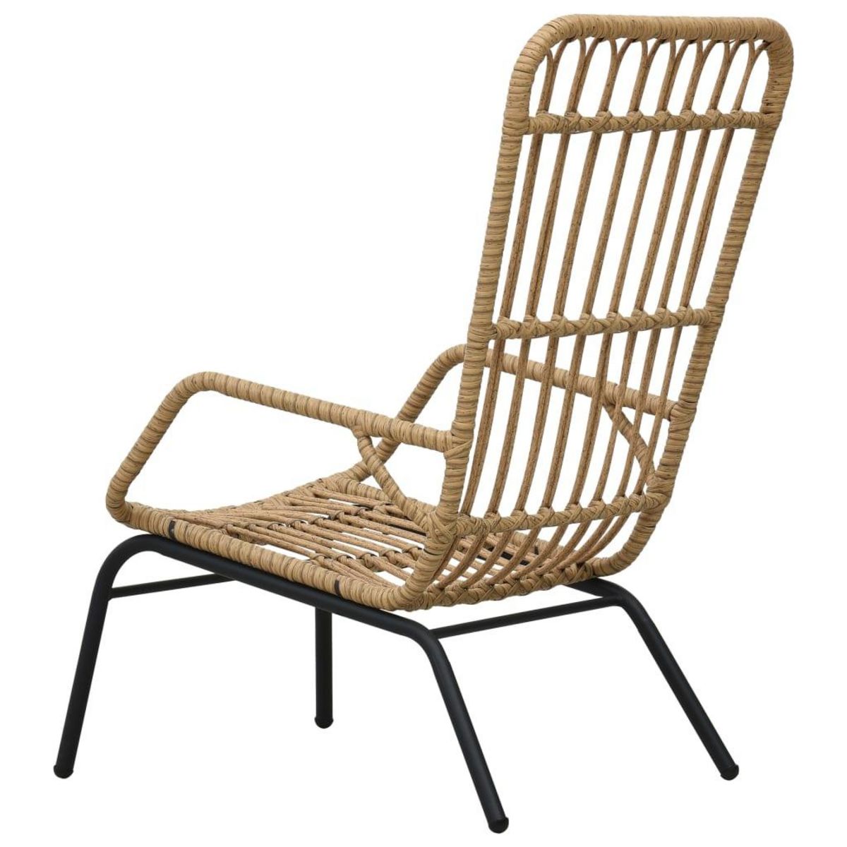 VIDAXL Chaise de jardin Resine tressee Marron clair