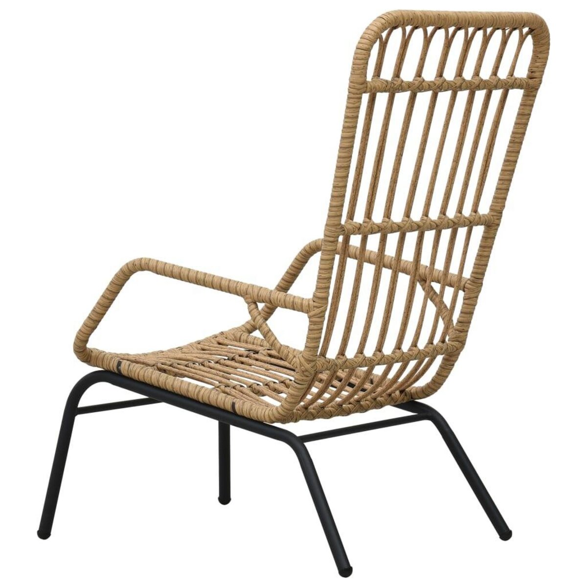 VIDAXL Chaise de jardin Resine tressee Marron clair