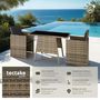 Voir la diapositive 2 : tectake Salon de jardin pour 2 personnes marron naturel