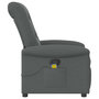 Voir la diapositive 4 : VIDAXL Fauteuil de massage inclinable Gris fonce Tissu