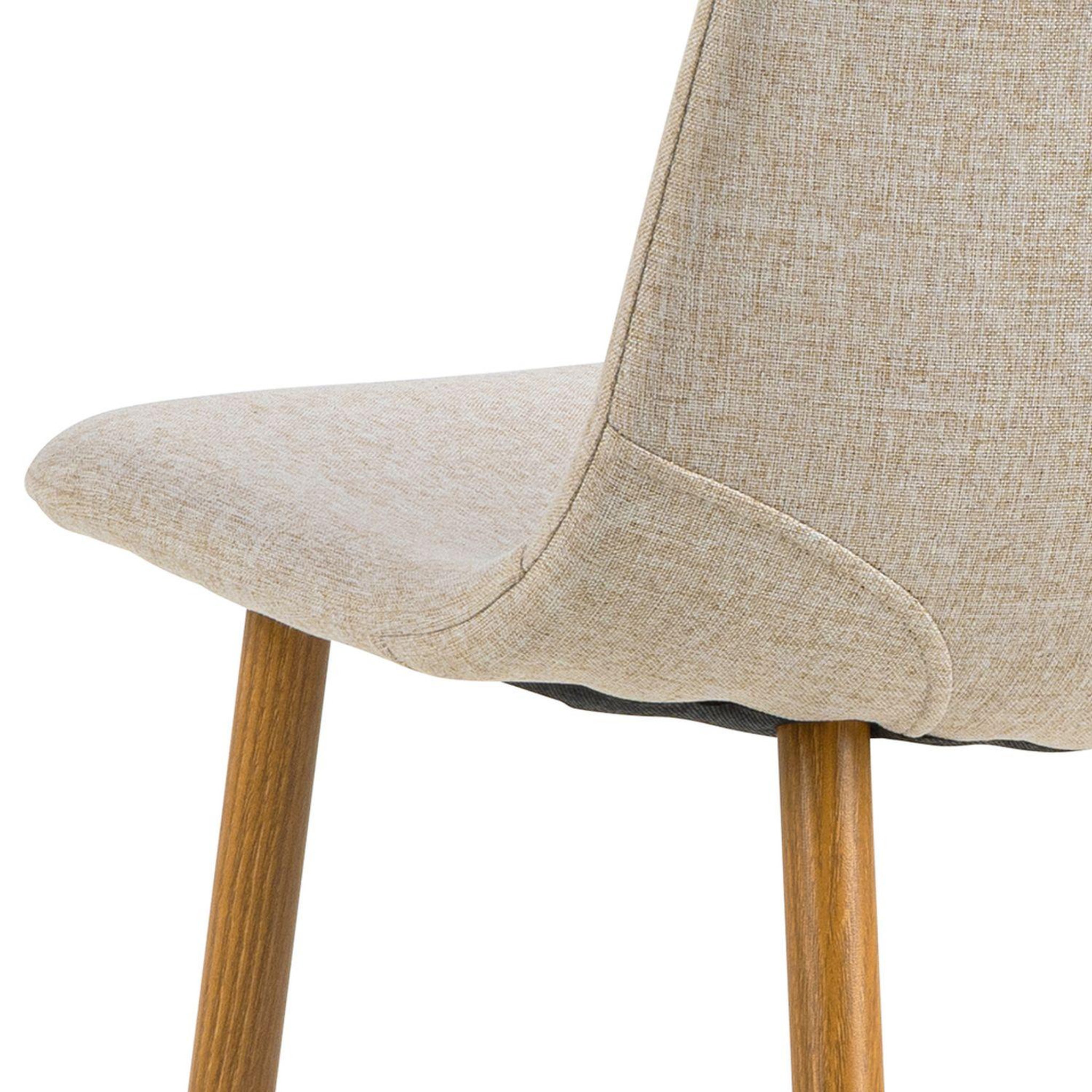 Voir la diapositive 6 : TOILINUX Lot de 4 chaises de salle à manger clelia - beige
