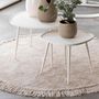 Voir la diapositive 6 : Paris Prix Tapis Rond à Franges  Bohemia  150cm Beige Clair