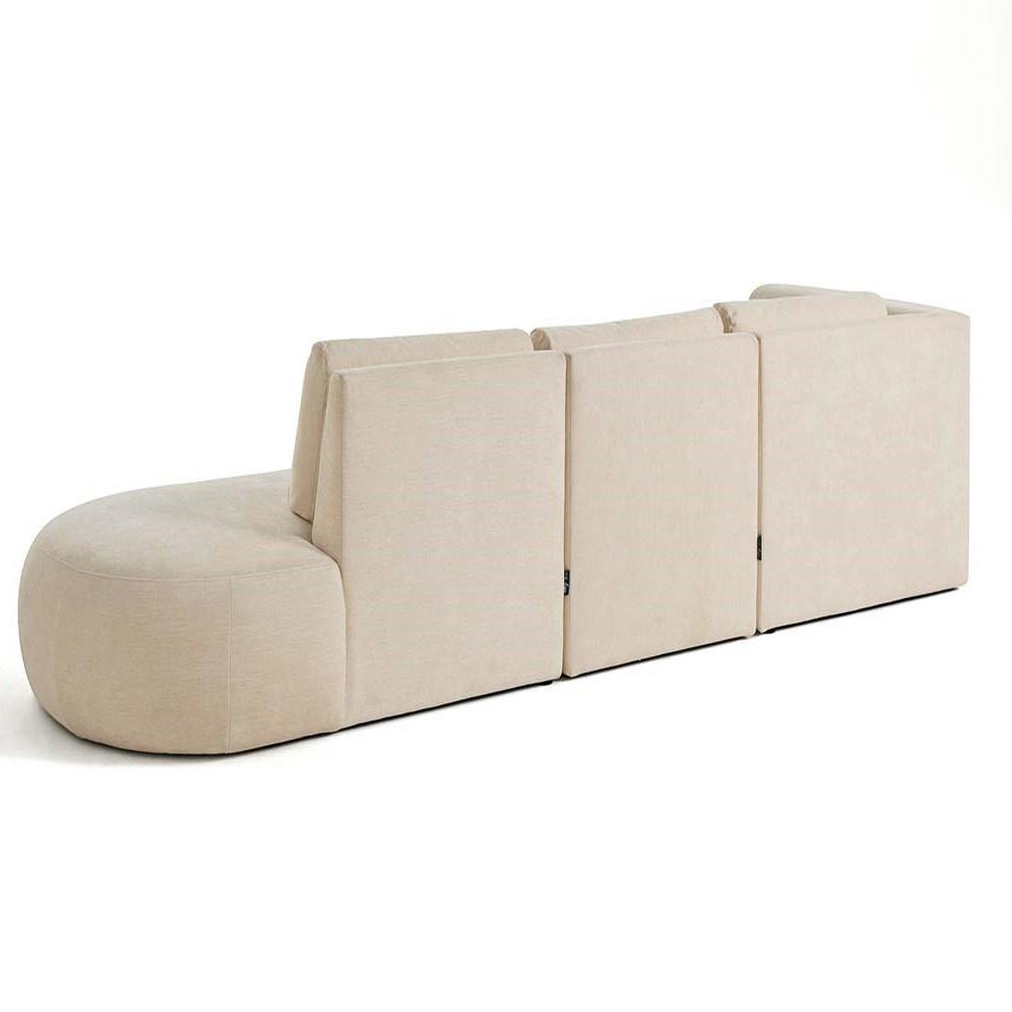 Voir la diapositive 6 : LISA DESIGN Santorini - canapé modulable d'angle gauche - 5 places - en tissu texturé