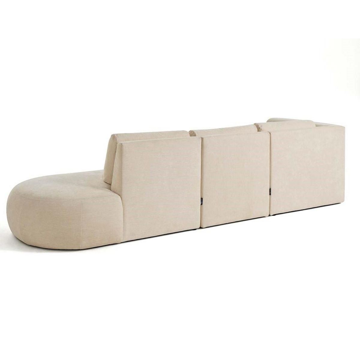 LISA DESIGN Santorini - canapé modulable d'angle gauche - 5 places - en tissu texturé